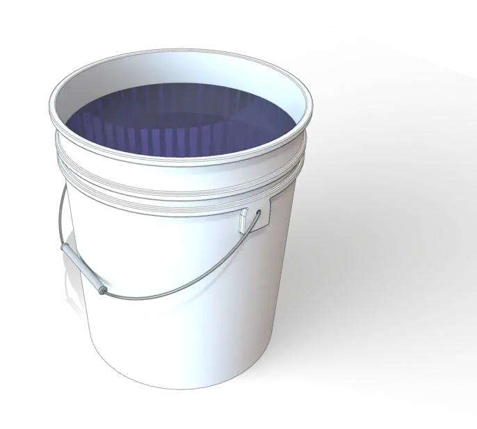 5 Gallon Bucket 3d Cad Model Library Grabcad 5 Gallon Bucket Cad Png Paint Bucket Png
