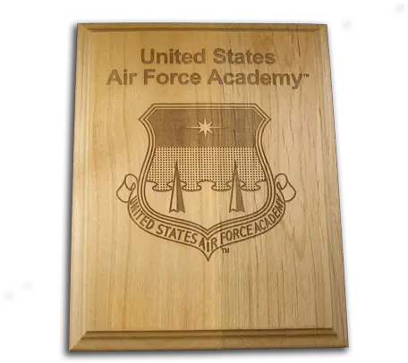 8x10 Red Alder Plaque Gift Laser Plywood Png Air Force Academy Logo