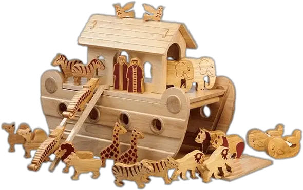 Noahu0027s Ark Wooden Play Set Transparent Png Stickpng Wooden Noahs Ark Toy Ark Png