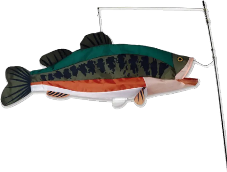 Download Large Mouth Bass Swimming 3d Fish Bass Windsock Bass Fish Kite Png Fish Swimming Png