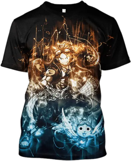 Natsu Dragneel Fairy Tail Tshirt Zip Hoodies Apparel Png Natsu Png