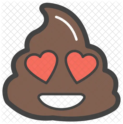 Heart Eyes Poop Icon Of Colored Outline Icon Png Heart With Eyes Logo