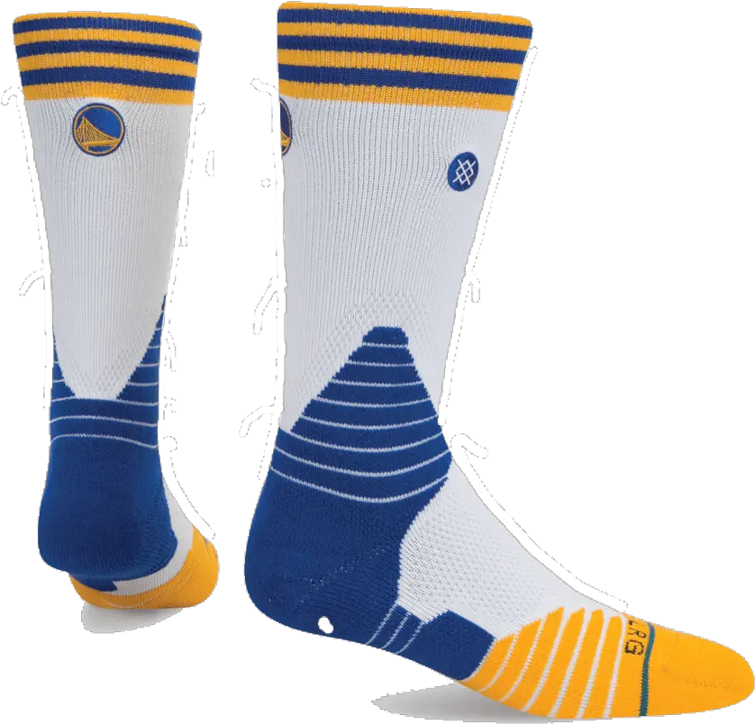 Golden State Warriors Stance Nba Court Logo Crew Socks U2013 White Png Golden State Warriors Logo Png