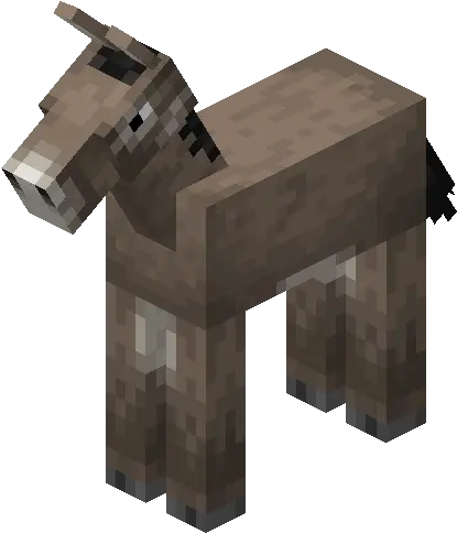 Baby Donkey Minecraft Zombie Horse Build Png Donkey Png