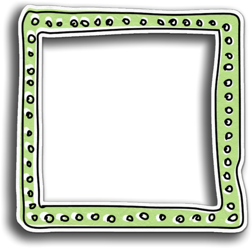 Download Frame Frames Green White Border Borders Picture Cute Border Png Transparent White Border Png