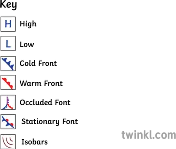 Key For Weather Map Isotopes New Zealand Ks2 Illustration Vertical Png Weather Icon Key