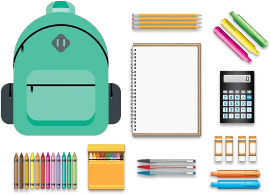Download Hd Back To School Supplies Png Back To School Supplies Graphics School Supplies Png