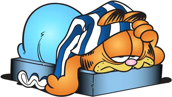 Download Sleeping Garfield Cartoon Transparent Png Clip Art Garfield Sleeping Png Sleeping Emoji Png