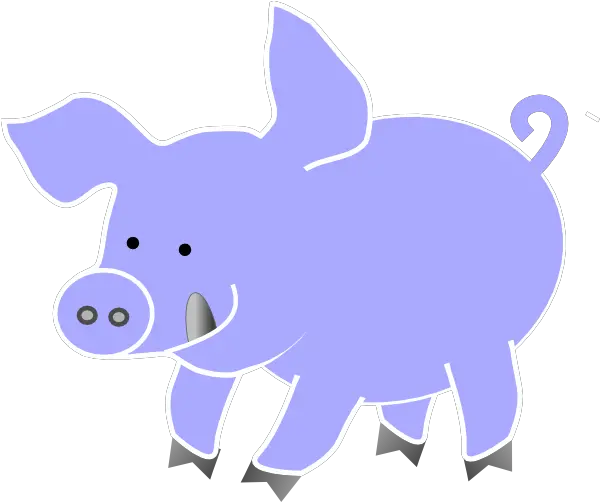 Cute Pig Clip Art Vector Clip Art Online Clipart Blue Pig Cartoon Png Pig Clipart Png