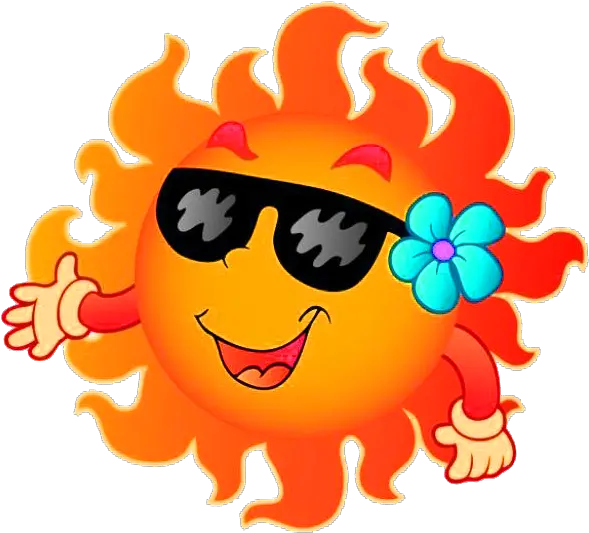 Download Summer For Sun Content Smiling Cartoon Clipart Png Cartoon Sun And Clouds Summer Sun Png