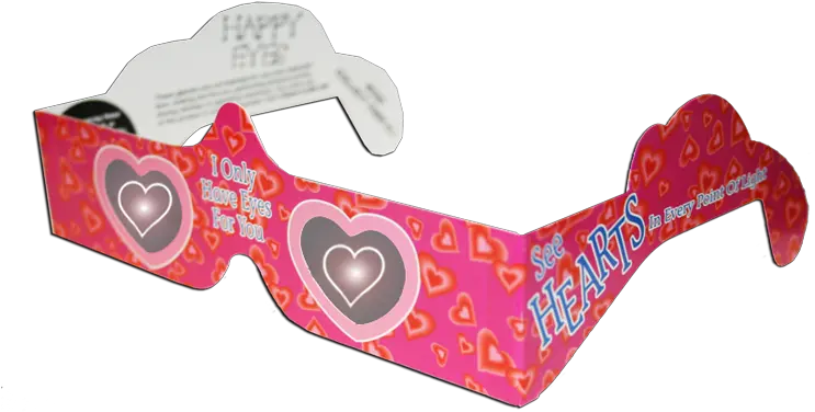 Hearts Happy Eyes 3d Heart Glasses Png Light Pink Heart Png