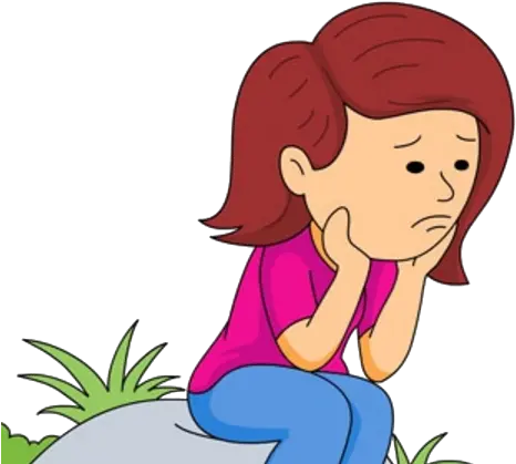 Cartoon Sad Girl Png Sad Girl Sitting Lonely Cartoon Sad Girl Png