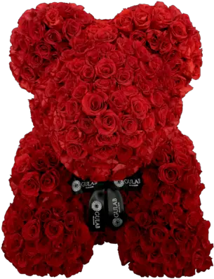 12 Inches Tall Preserved Luxe Red Rose Bear Teddy Bear Png White Rose Transparent Background