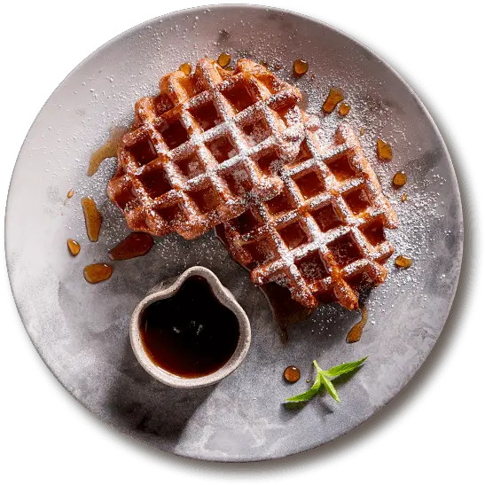 Margherita Top View Waffle Png Waffles Png