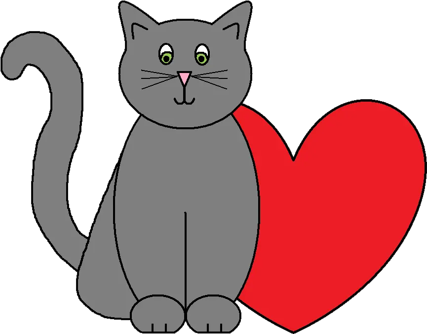 Valentines Day Cats Banner Transparent Valentine Cat Clipart Png Cats Transparent