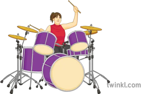 Drummer General People Music Rock Band Instrument Percussion Drums Png Rock Band Png