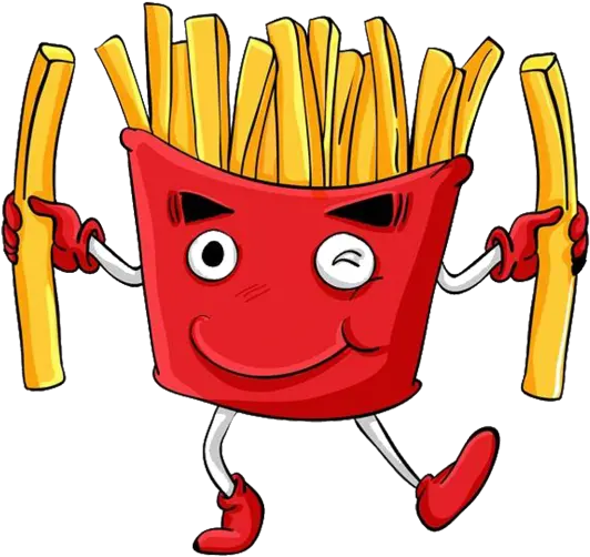 Illustration Cartoon French Fries Cup Character Citypng French Fries Cartoon Png Cartoon Icon