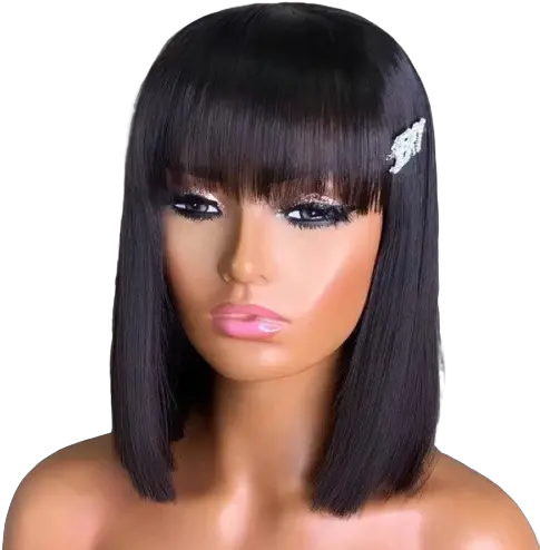 Short Cut Bob Wbangs Wig With Bangs Short Png Bangs Png