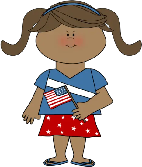 Girl Red White And Blue Clothes Clip Art Png Patriotic Png