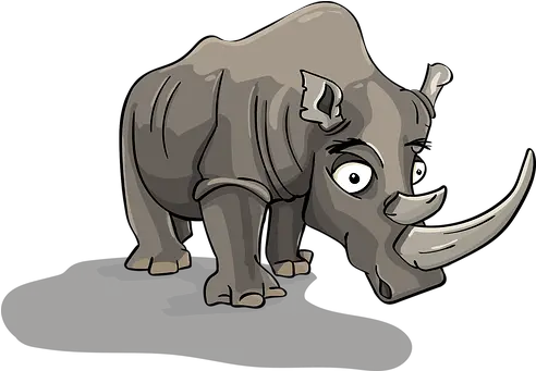 80 Free Rhino U0026 Rhinoceros Illustrations Pixabay Badak Kartun Png Rhino Transparent Background