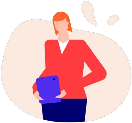 Girl Holding Tablet Illustrations Images U0026 Vectors Royalty Illustration Png Tablet Icon Free