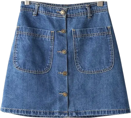 Dress Up Like A Korean Chic This Fall Denim Skirt Transparent Png Skirt Png