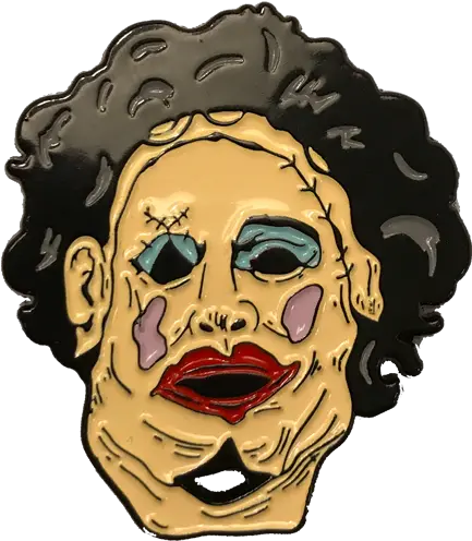 Pin Leatherface Face Pin Png Leatherface Png