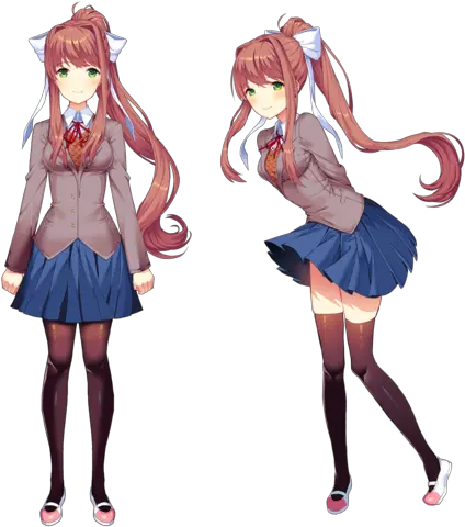 Download Stl File Monika Figurine Senpai And Monika Fnf Png Monika Transparent