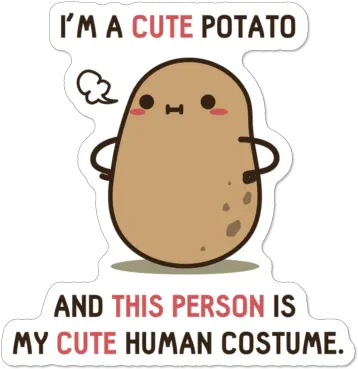 Best Cute Stickers Design By Humans Big Png Kawaii Potato Png