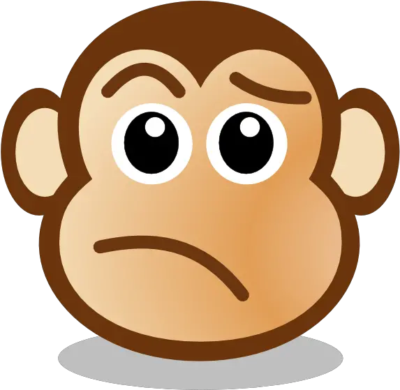 Cartoon Confused Face Clip Art Free Image Clipart Sad Monkey Png Confused Face Png