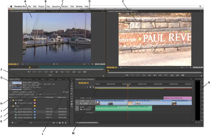 Premiere Pro Tutorial Understanding The Workspace Vertical Png Adobe Premiere Cs5 Icon