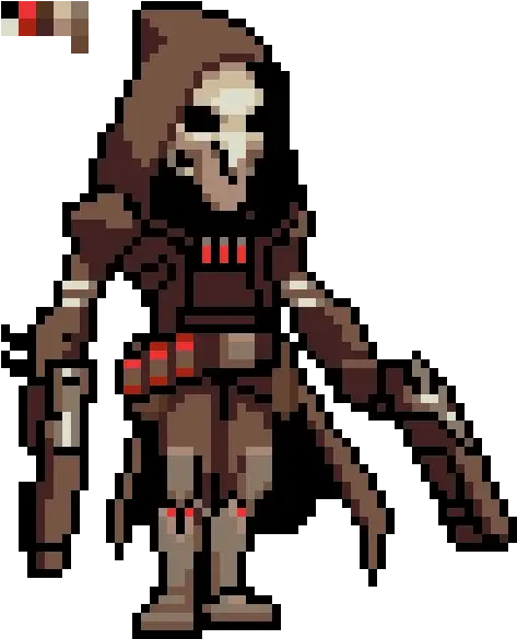 Overwatch Pixel Spray Reaper Overwatch Pixel Art Png Reaper Transparent