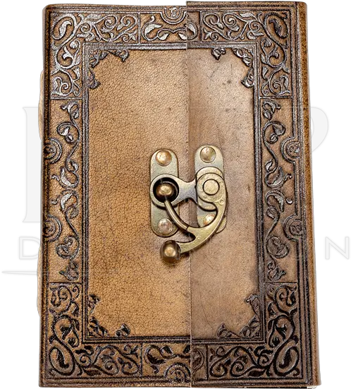 Ornate Border Leather Journal With Leather Journal Metal Png Ornate Border Png