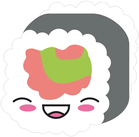 Laughing Kawaii Emoticon Sushi Roll Transparent Png U0026 Svg Illustration Sushi Transparent Background