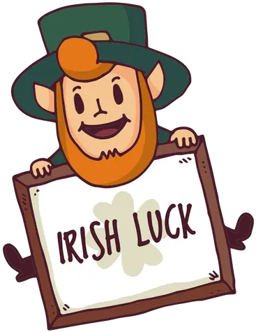 Leprechaun Irish Luck Board Cartoon Irish Luck Logo Png Leprechaun Transparent