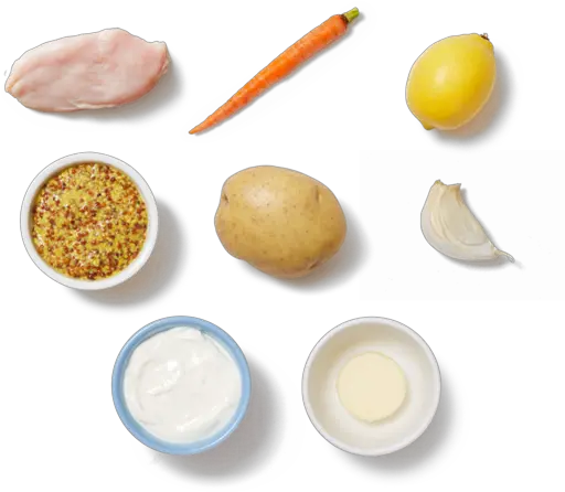 Download Lemon Dijon Chicken With Mashed Potatoes U0026 Roasted Lemon Png Mashed Potatoes Png