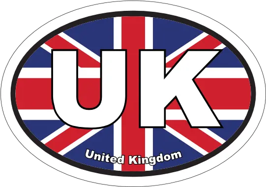 United Kingdom Uk Flag Oval Sticker Circle Png Uk Flag Png