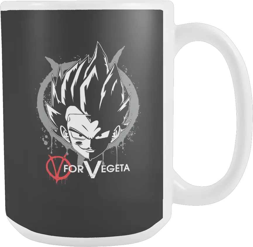 Super Saiyan Vegeta V Vendetta 15oz Coffee Mug Tl00543m5 V For Vegeta Png V For Vendetta Png