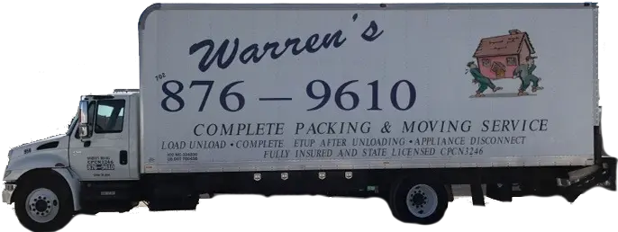 Full Service Moving Company Las Vegas Nv Warrenu0027s Moving Commercial Vehicle Png Moving Truck Png