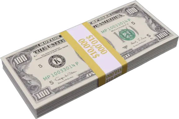 100000 Blank Filler 1990s Style Stacks 100 Dollar Png 100 Dollar Bill Png