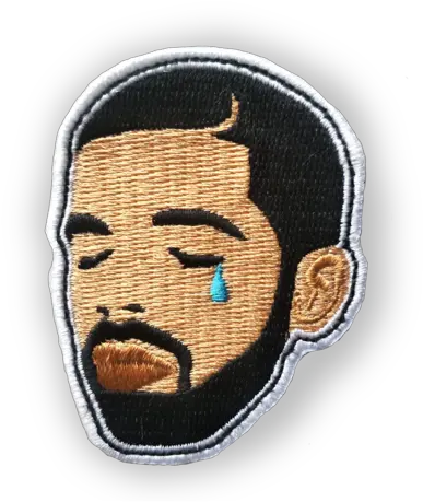 Download Drake Crying Patch Png Image Stitch Drake Face Png