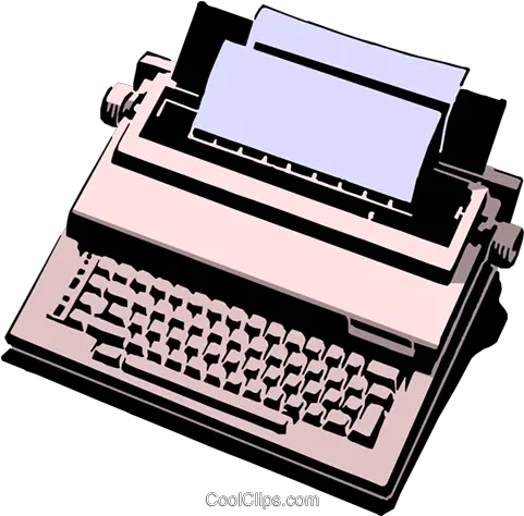 Typewriter Royalty Free Vector Clip Art Illustration Machine Png Typewriter Png