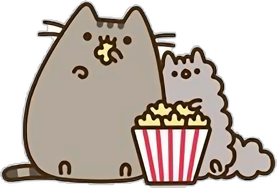 Cat Gato Pusheen Popcorn Love Foryou Freetoedit Imágenes Del Gato Pusheen Png Pusheen Transparent Background