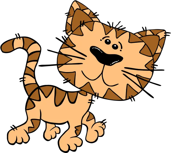 Cartoon Cat Walking Funny Cat Clipart Png Cartoon Cat Png