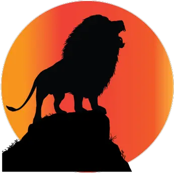 The Lion Lion On Rock Silhouette Png Lion Roar Png