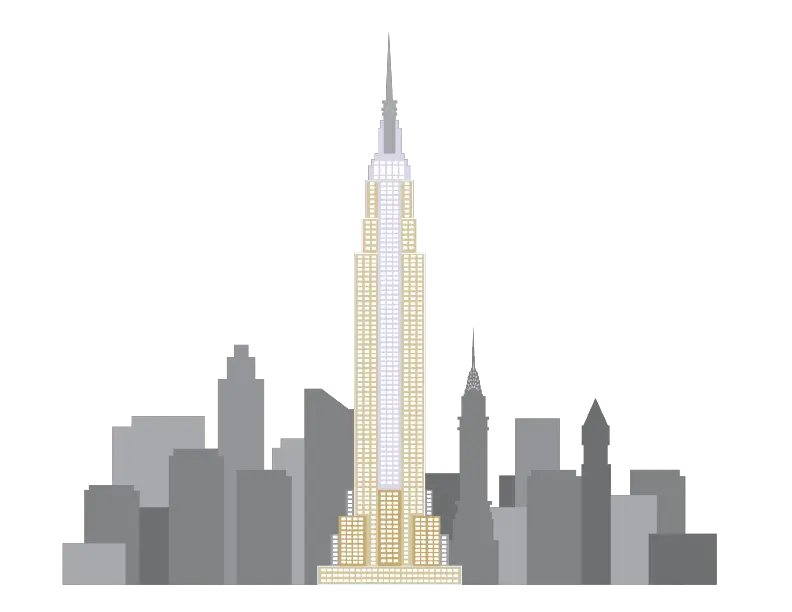 Empire State Building Transparent Png New York Empire State Building Drawing Building Transparent Background