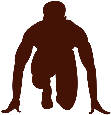 Transparent Png Svg Runner Starting Pose Silhouette Start Png