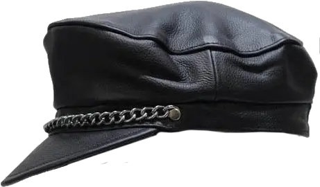 Download Leather Cap With Chain Transparent Leather Hat Leather Png Dunce Hat Png