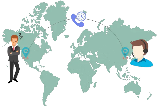 Outsourced Vs Us Tech Support For Remote Monitoring Pros Olanda On World Map Png Tech Support Png