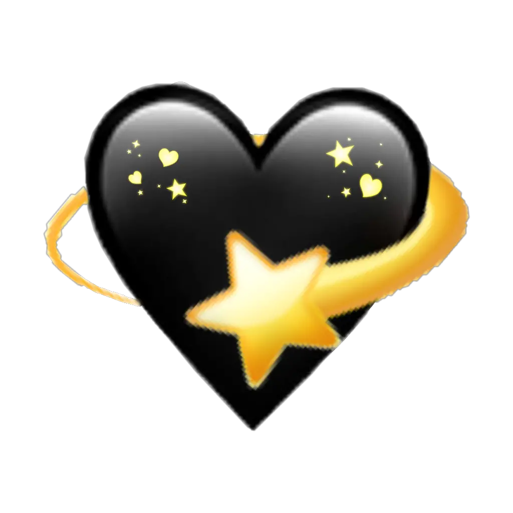 Emoji Heart Star Clipart Full Size Clipart 1818097 Black Sparkle Heart Emoji Png Emoji Hearts Transparent